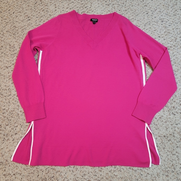 WORTH NEW YORK, WOOL BLEND PINK SWEATER, LARGE - Picture 4 of 9